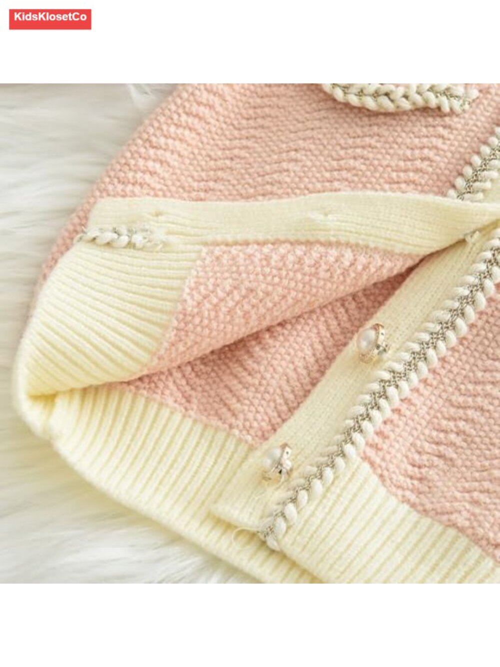 Toddler Girls Cable Knit Cardigan Sweater and Skirt Set 2-7 Years - Picture 4 of 5